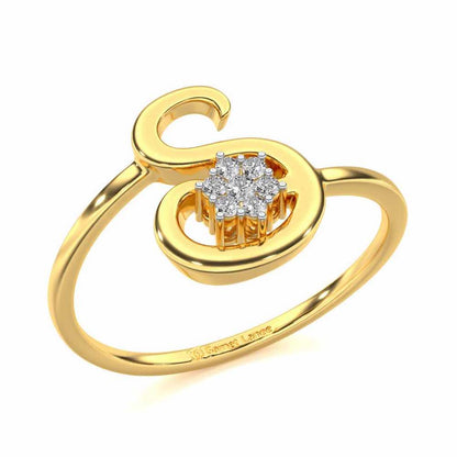 Flora S Silver Ring - Yellow Gold - Image 1