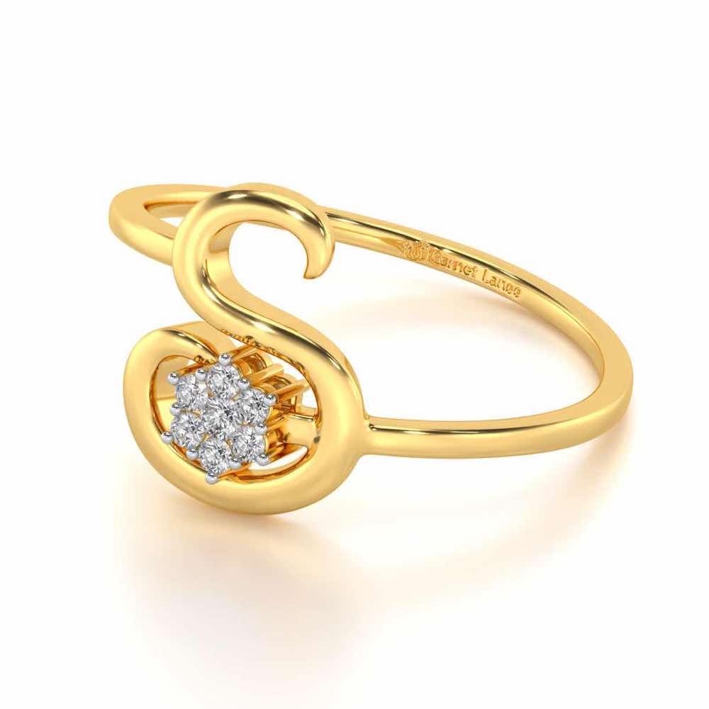 Flora S Silver Ring - Yellow Gold - Image 2