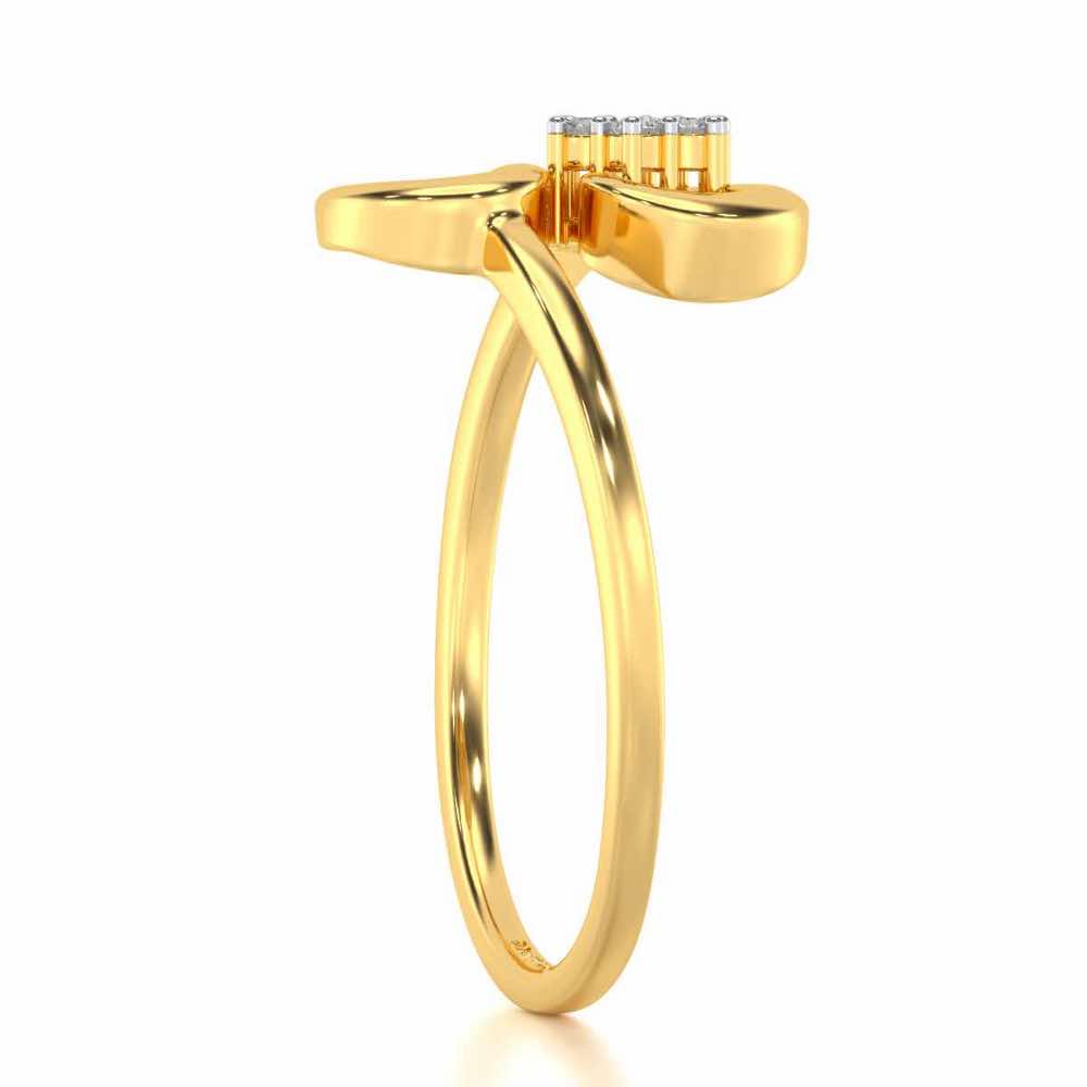 Flora S Silver Ring - Yellow Gold - Image 3