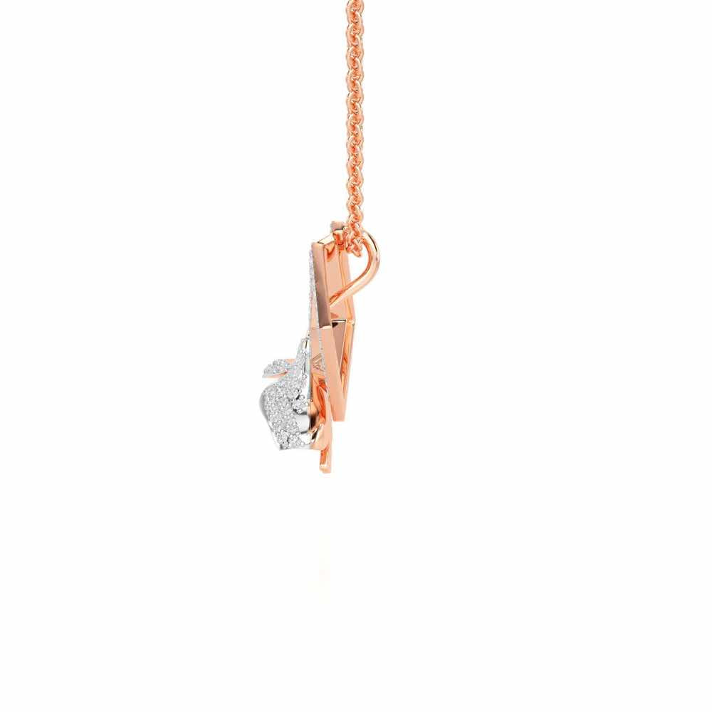 Floral Magnificence Silver Pendant - Rose Gold - Image 4