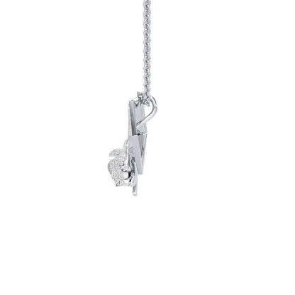 Floral Magnificence Silver Pendant - White Gold - Image 4