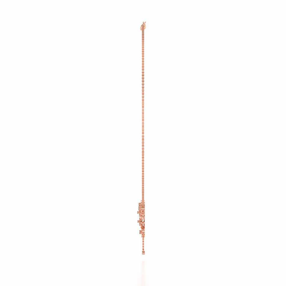 Floral Party Silver Necklace - Rose Gold - Image 4
