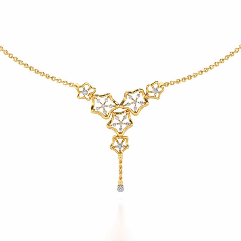 Floral Party Silver Necklace