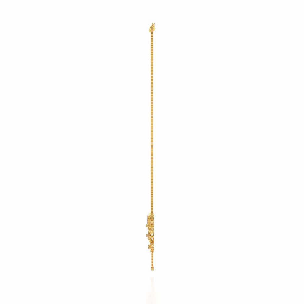 Floral Party Silver Necklace - Yellow Gold - Image 4