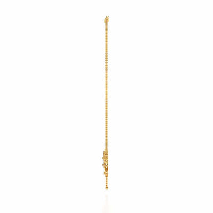 Floral Party Silver Necklace - Yellow Gold - Image 4