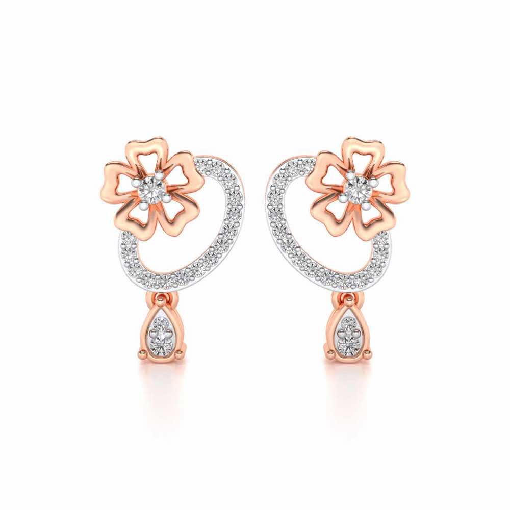Flower factory Silver Earrings - Rose Gold - Image 1