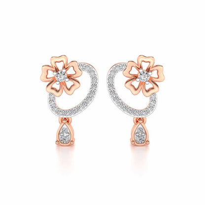 Flower factory Silver Earrings - Rose Gold - Image 1