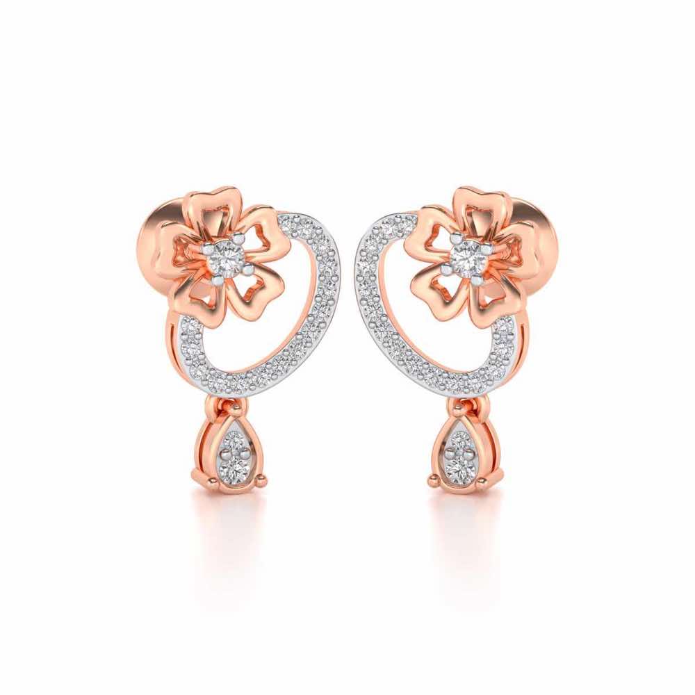 Flower factory Silver Earrings - Rose Gold - Image 2
