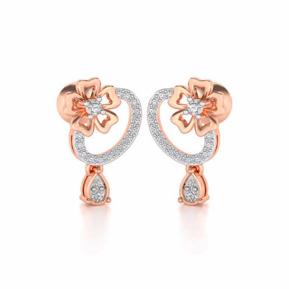 Flower factory Silver Earrings - Rose Gold - Image 2