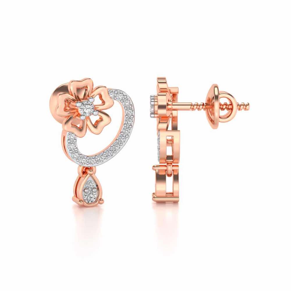 Flower factory Silver Earrings - Rose Gold - Image 4