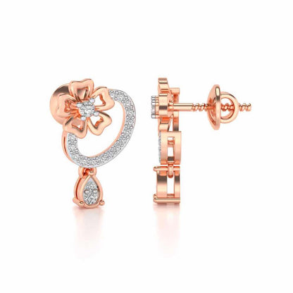 Flower factory Silver Earrings - Rose Gold - Image 4
