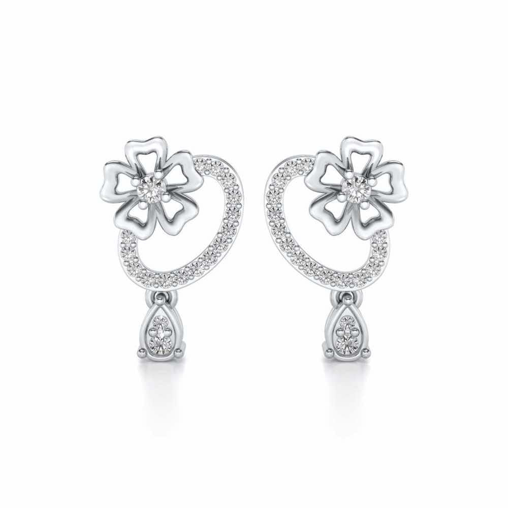 Flower factory Silver Earrings - White Gold - Image 1