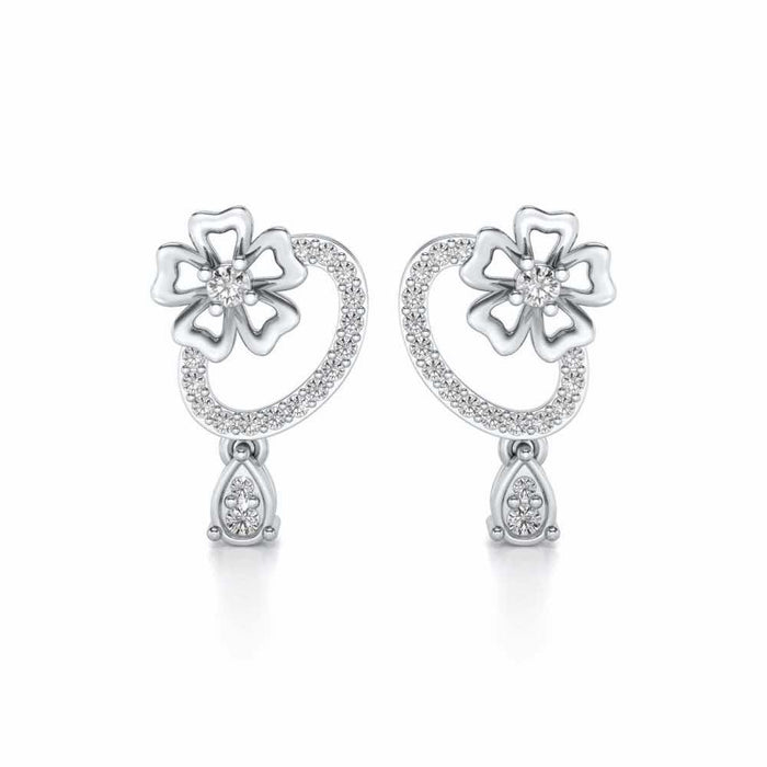 Flower factory Silver Earrings - White Gold - Image 1