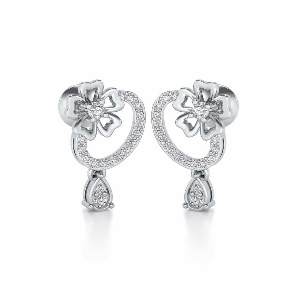 Flower factory Silver Earrings - White Gold - Image 2