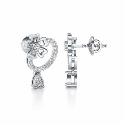 Flower factory Silver Earrings - White Gold - Image 4