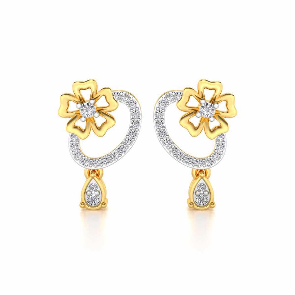 Flower factory Silver Earrings - Yellow Gold - Image 1