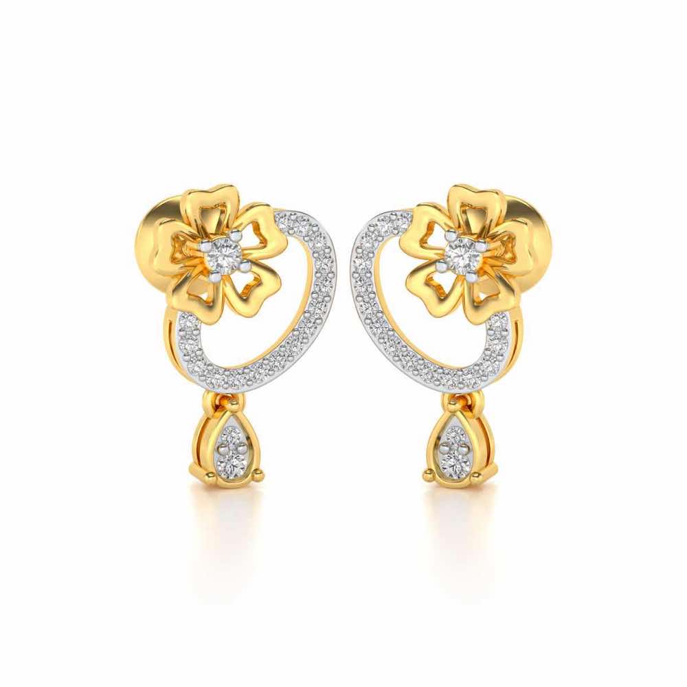 Flower factory Silver Earrings - Yellow Gold - Image 2
