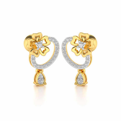 Flower factory Silver Earrings - Yellow Gold - Image 2