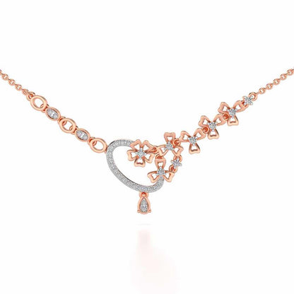 Flower factory Silver Necklace - Rose Gold - Image 1