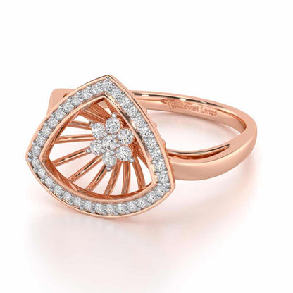Fluid Aura Silver Ring - Rose Gold - Image 2