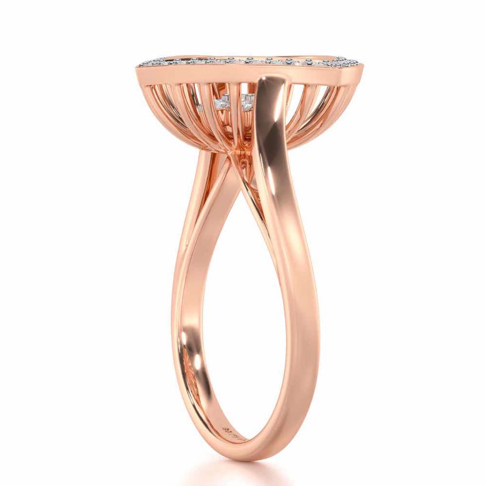 Fluid Aura Silver Ring - Rose Gold - Image 3