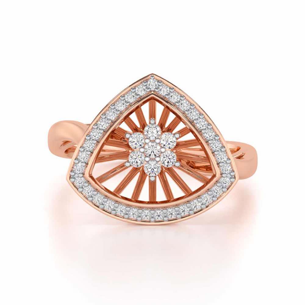 Fluid Aura Silver Ring - Rose Gold - Image 4
