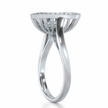 Fluid Aura Silver Ring - White Gold - Image 3
