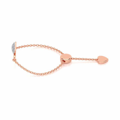 Flute Adjustable Silver Ring - Rose Gold - Image 2