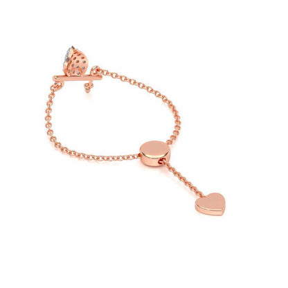 Flute Adjustable Silver Ring - Rose Gold - Image 3