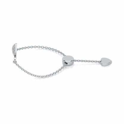 Flute Adjustable Silver Ring - White Gold - Image 2