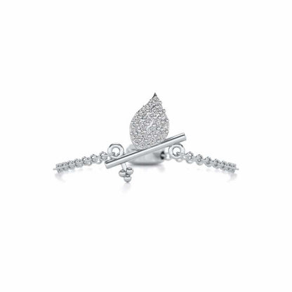 Flute Adjustable Silver Ring - White Gold - Image 4