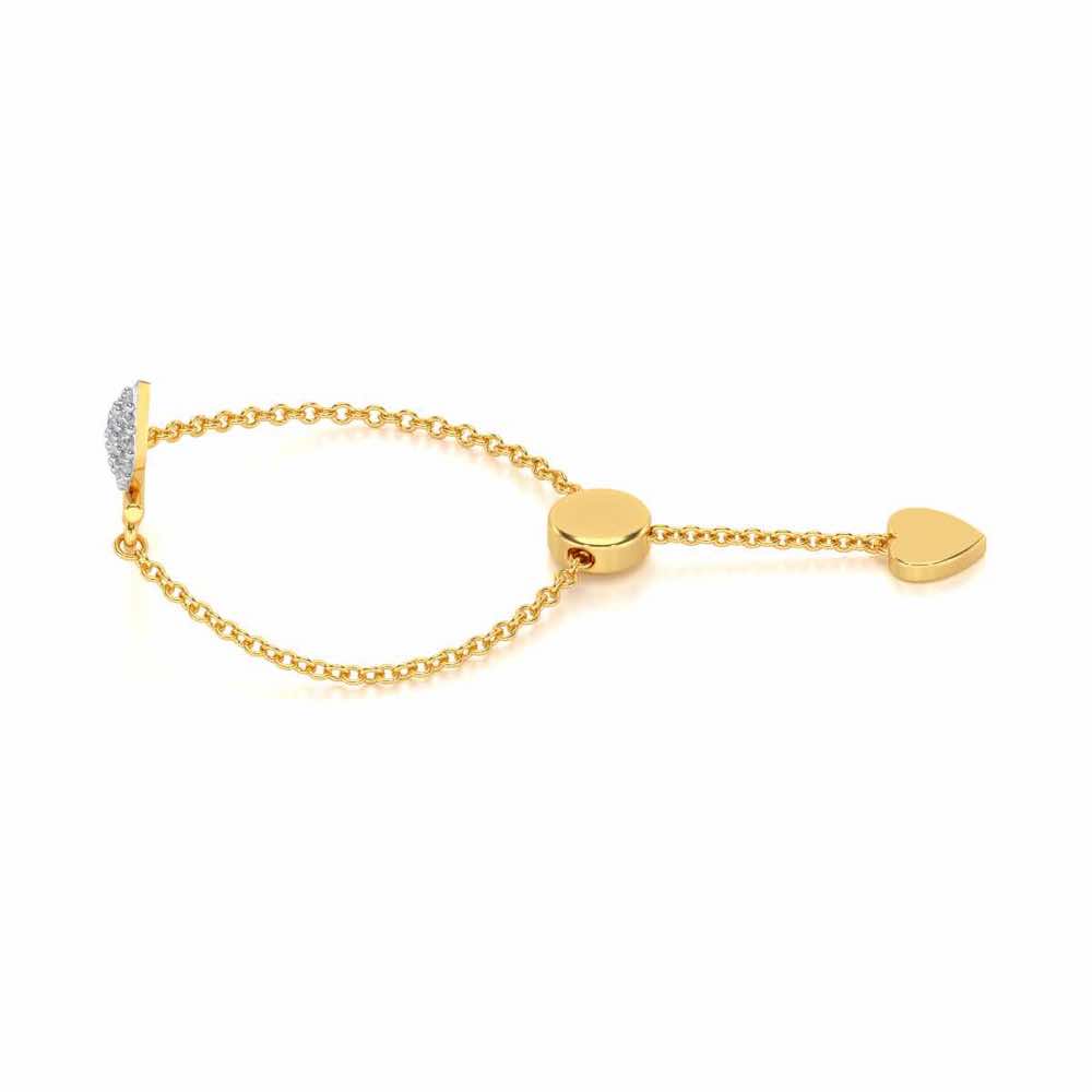 Flute Adjustable Silver Ring - Yellow Gold - Image 2