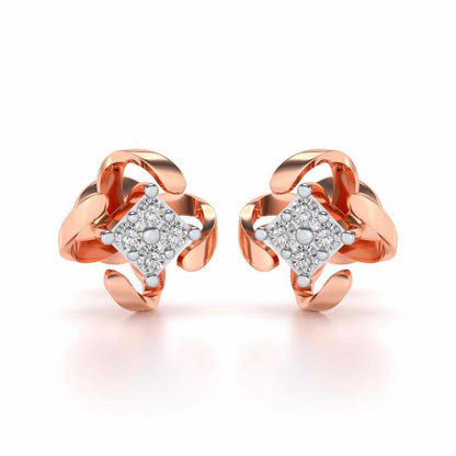 Flutter Silver Studs - Rose Gold - Image 1