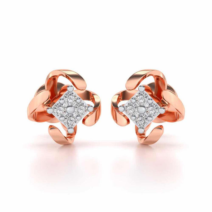 Flutter Silver Studs - Rose Gold - Image 1