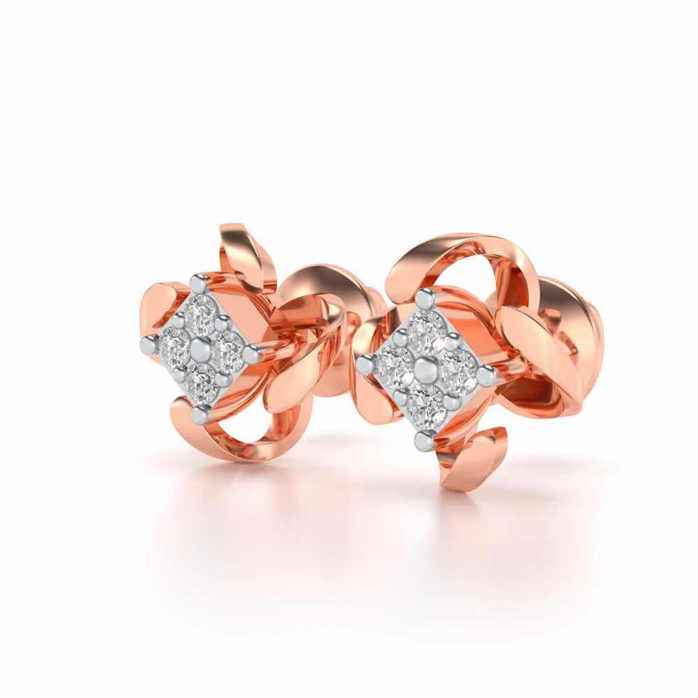 Flutter Silver Studs - Rose Gold - Image 3