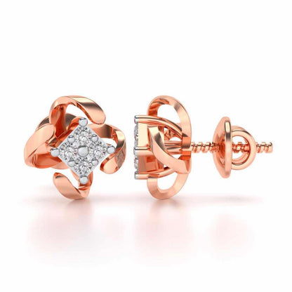 Flutter Silver Studs - Rose Gold - Image 4