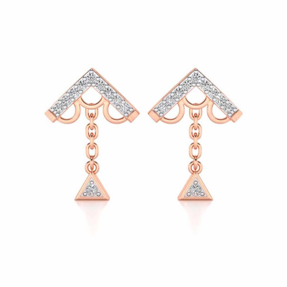 Fly Above Silver Earrings - Rose Gold - Image 1