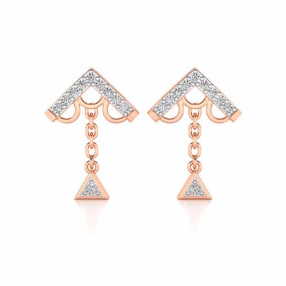 Fly Above Silver Earrings - Rose Gold - Image 1