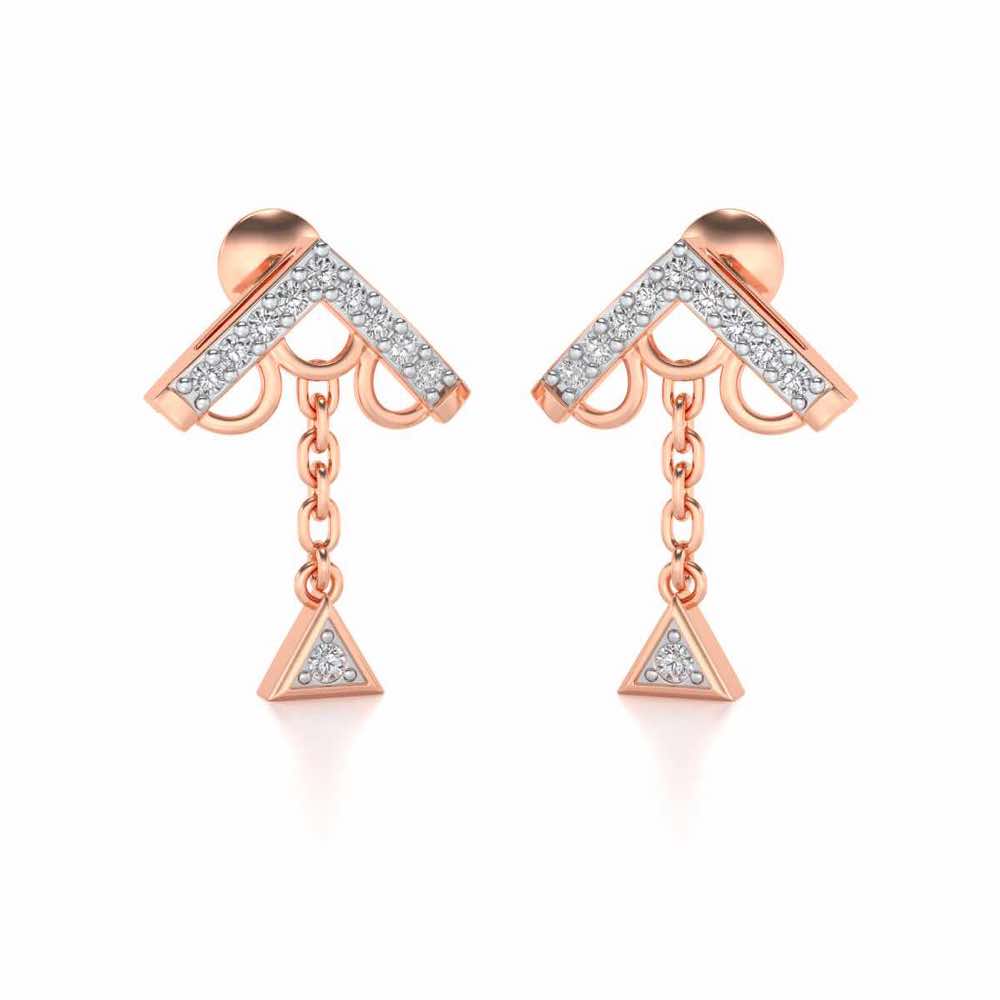 Fly Above Silver Earrings - Rose Gold - Image 2