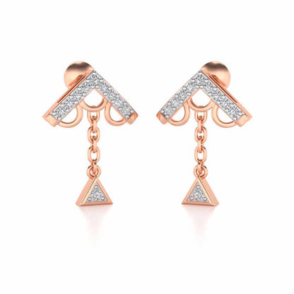 Fly Above Silver Earrings - Rose Gold - Image 2