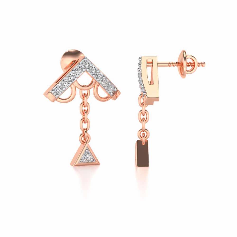 Fly Above Silver Earrings - Rose Gold - Image 4