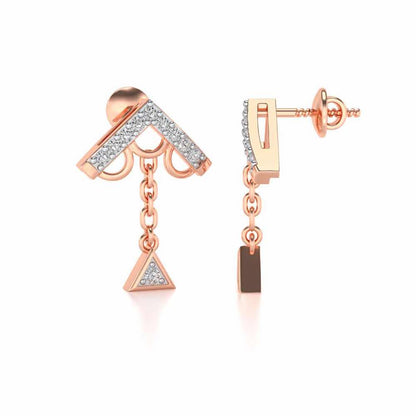 Fly Above Silver Earrings - Rose Gold - Image 4