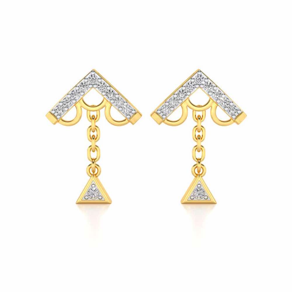 Fly Above Silver Earrings - Yellow Gold - Image 1