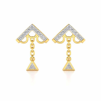 Fly Above Silver Earrings - Yellow Gold - Image 1