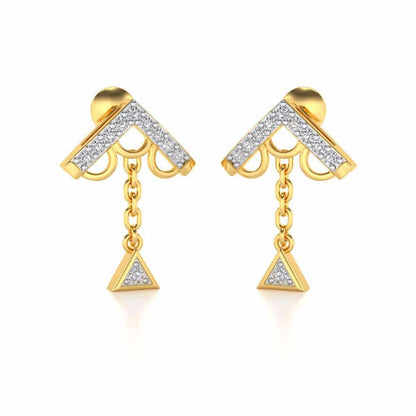 Fly Above Silver Earrings - Yellow Gold - Image 2