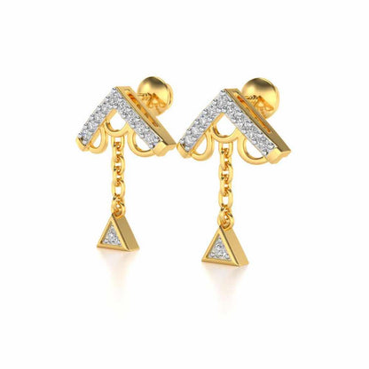 Fly Above Silver Earrings - Yellow Gold - Image 3