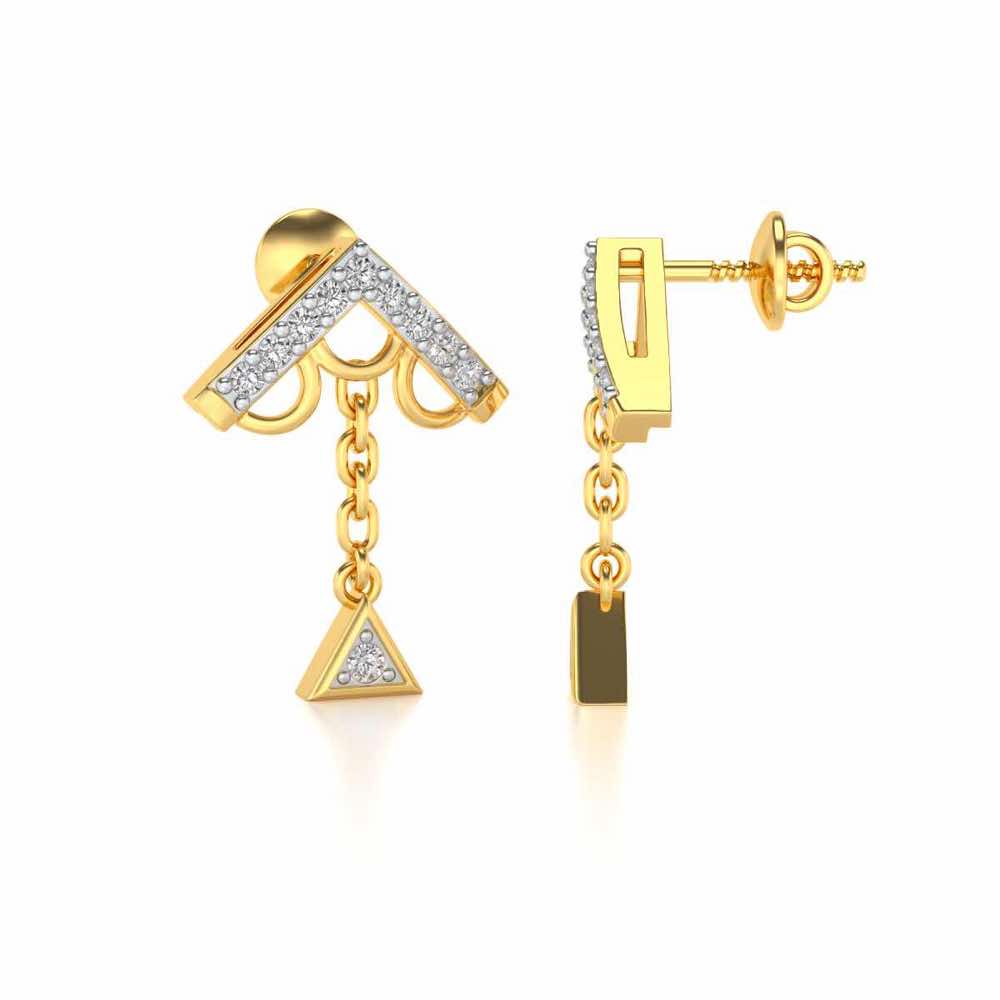 Fly Above Silver Earrings - Yellow Gold - Image 4