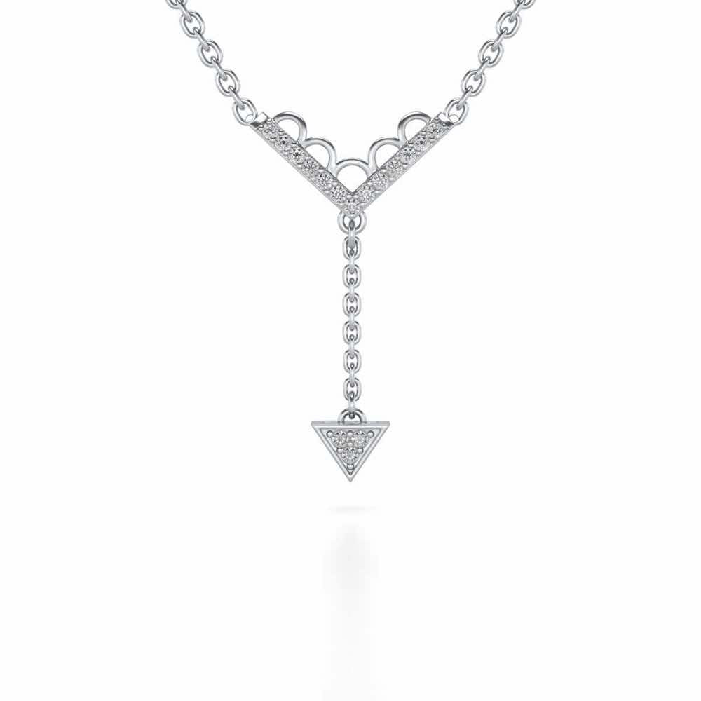 Fly Above Silver Pendant - White Gold - Image 1