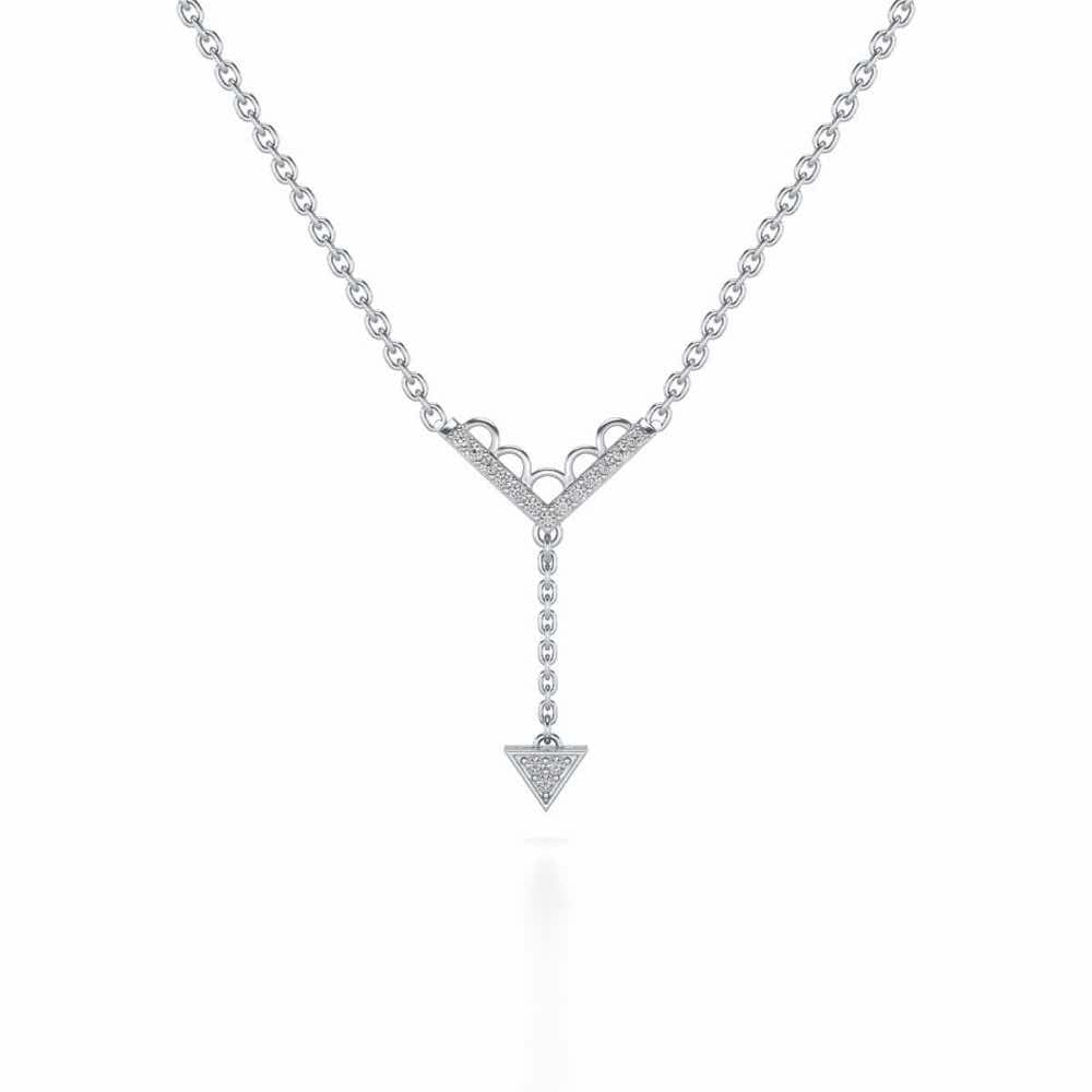 Fly Above Silver Pendant - White Gold - Image 2