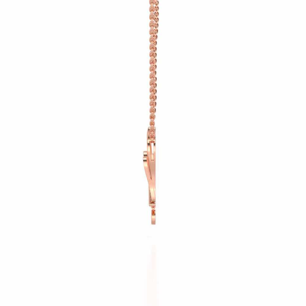 Fly Heart Silver Pendant - Rose Gold - Image 3